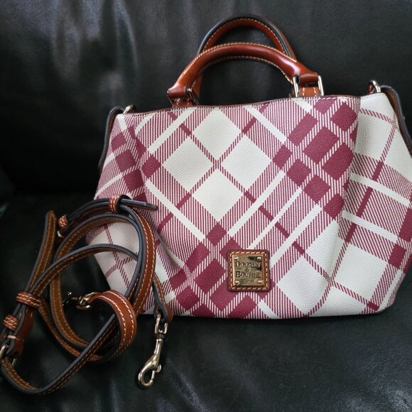 Dooney & Bourke Plaid Mini Barlow Bag Like New - Picture 2 of 10